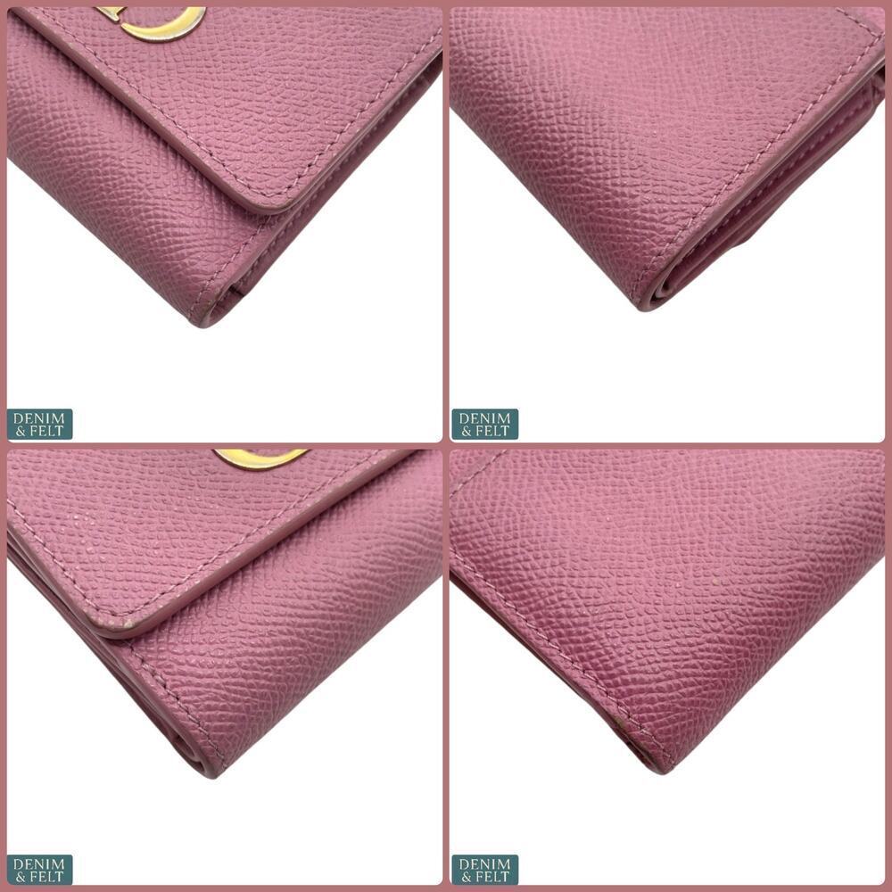 Christian‎ Dior Montaigne 30 Lotus Pink Trifold Compact Wallet Gold Hardware - Picture 16 of 16